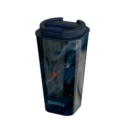 Quokka Vaso Cafe dvisienis puodelis – 450 ml (tamsaus akmens spalva)