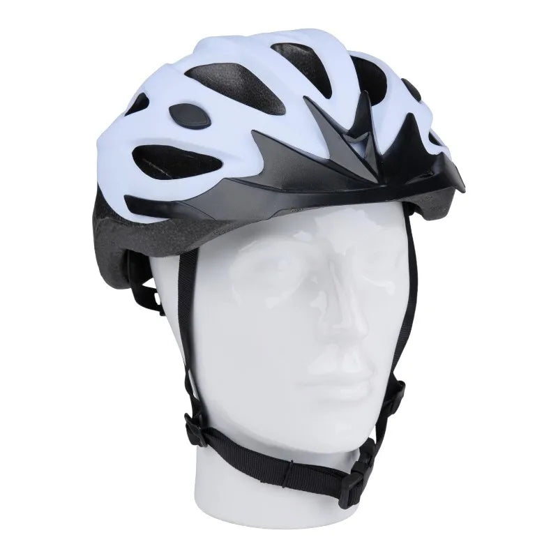 Reguliuojamas MTB dviratininko šalmas Dunlop, M dydis (55-58 cm), baltas-juodas
