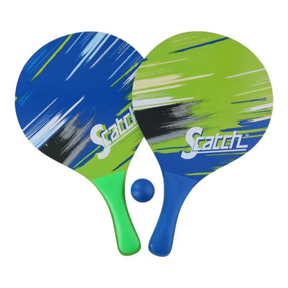 Scatch – 3 dalių paplūdimio teniso rinkinys su raketėmis ir kamuoliuku