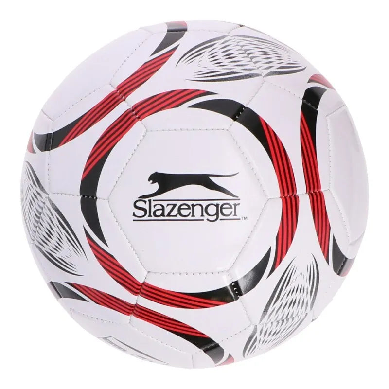 Slazenger – 32 dalių treniruočių futbolo kamuolys, 5 dydis (baltas/raudonas)