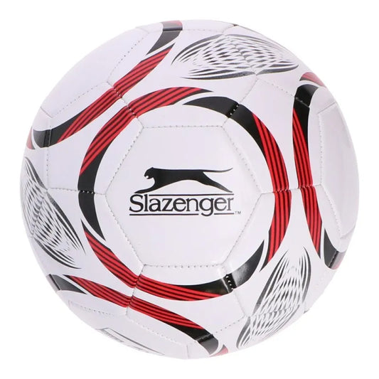 Slazenger – 32 dalių treniruočių futbolo kamuolys, 5 dydis (baltas/raudonas)