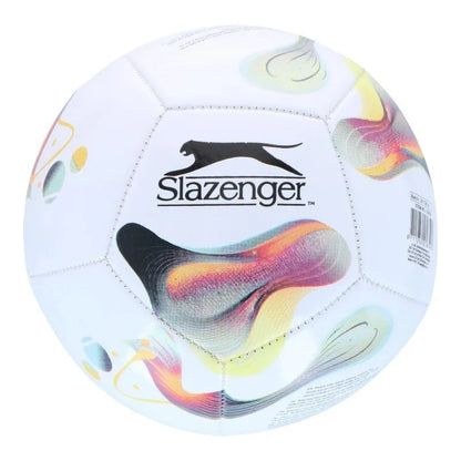 Slazenger – futbolo kamuolys vaikams, mini, 12 panelių, 2 dydis (baltas/geltonas)