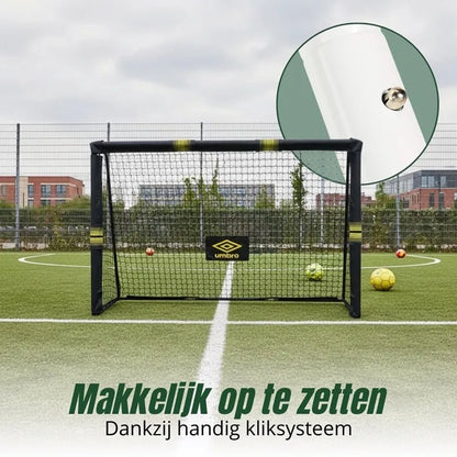 Umbro – metaliniai futbolo vartai su tinklu, 240x160x85 cm