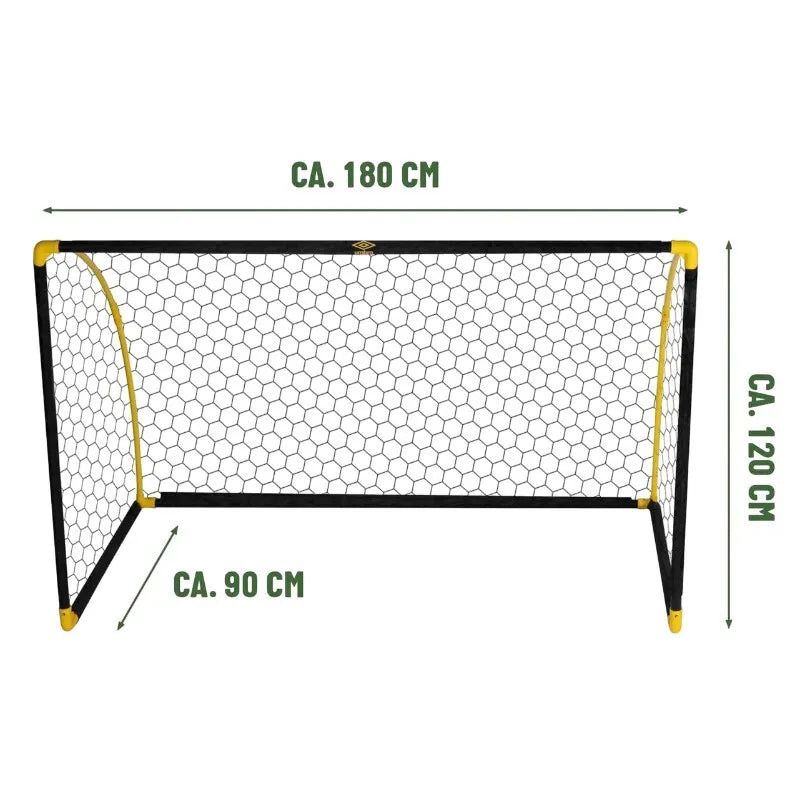 Umbro – Sulankstomi futbolo vartai su tinklu, 180x120x91 cm