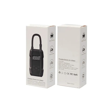 Wekome Pi801 – nešiojama elektrinė automobilių pompa su 2000 mAh „Power Bank“ (juoda)